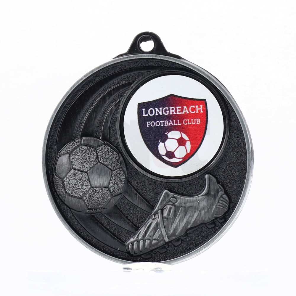 Swish Personalised Soccer Medal 50mm Silver