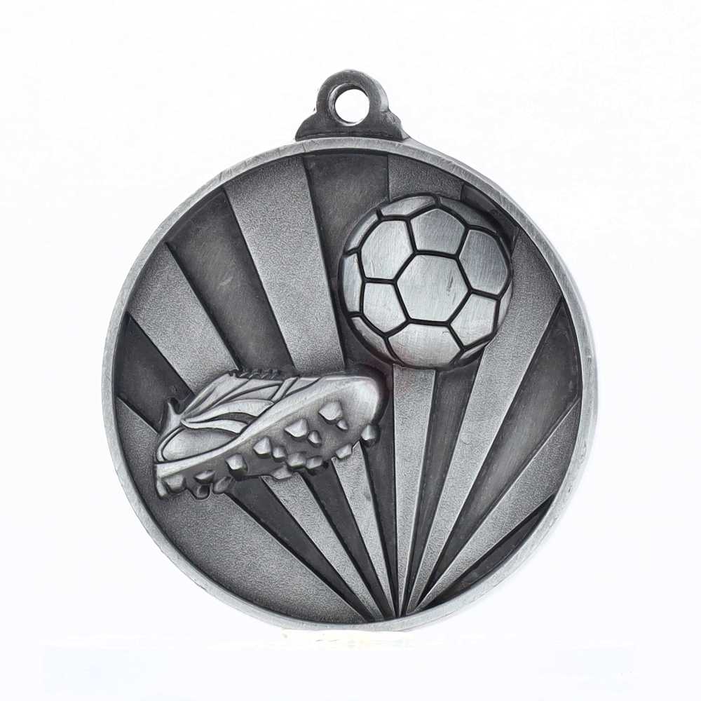 Sunrise Soccer Medal 50mm Silver