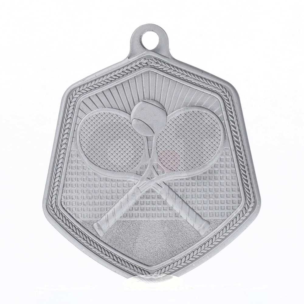 Tennis Falcon Medal Silver 65mm