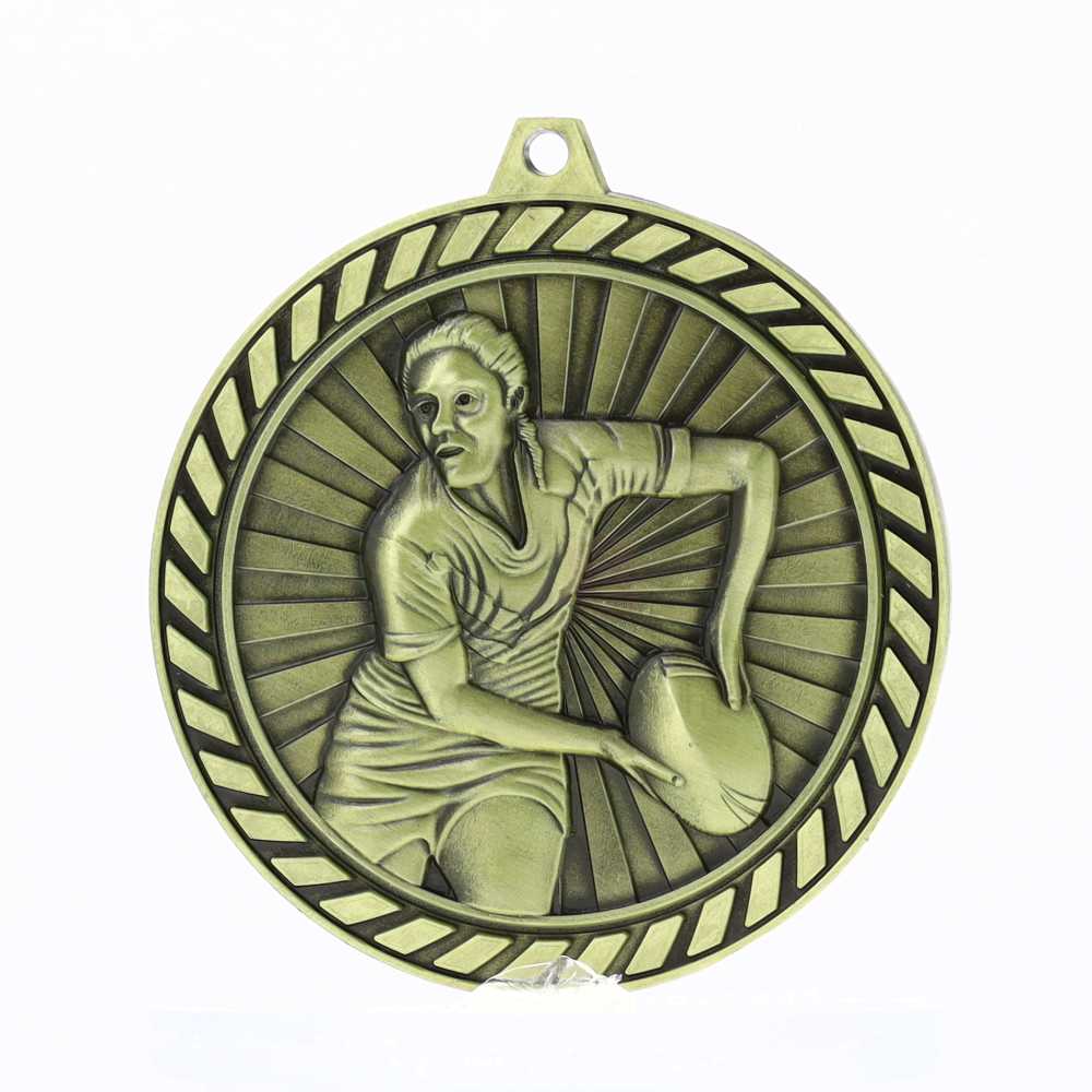 Venture Rugby Female Medal Gold 60mm
