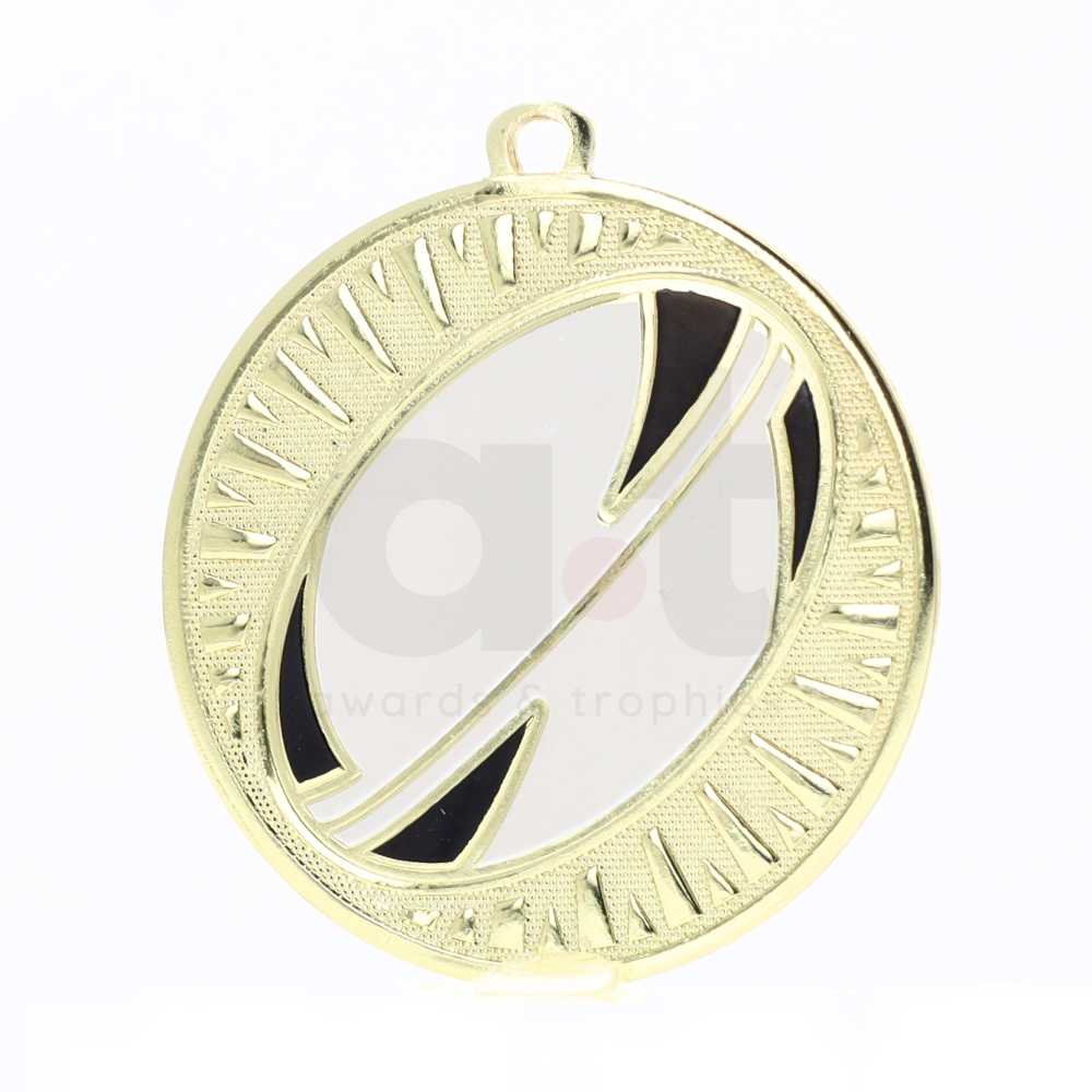 Spark Rugby Medal 55mm - Shiny Gold