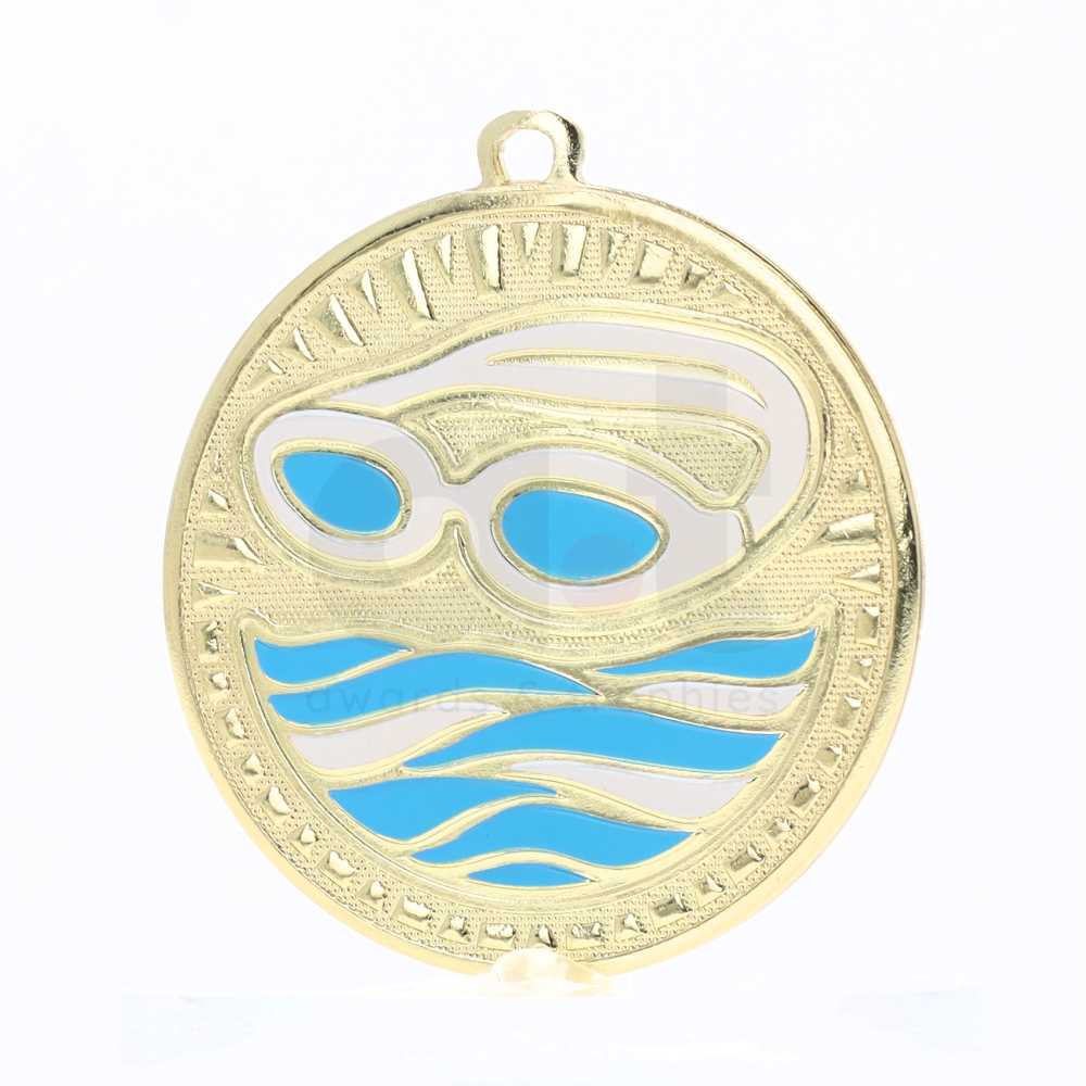 Spark Swimming Medal 55mm - Shiny Gold