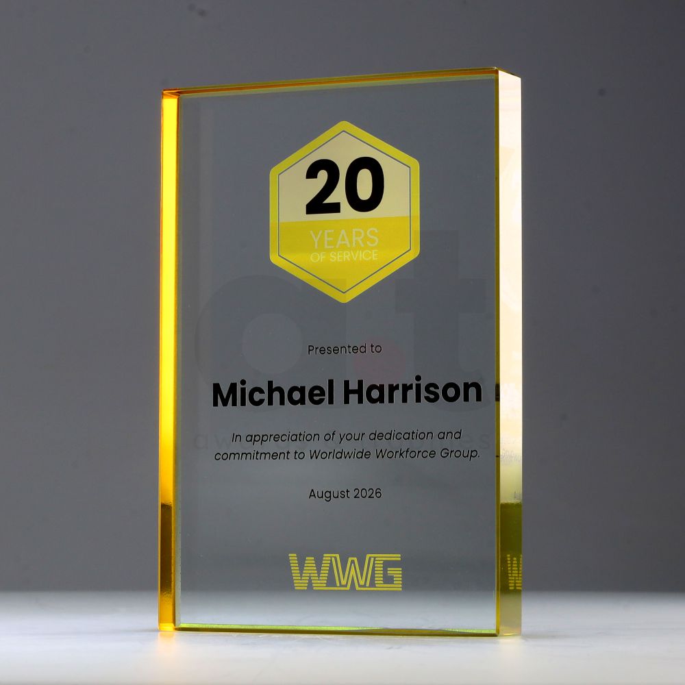 Lucent Glass Block 150mm - Yellow