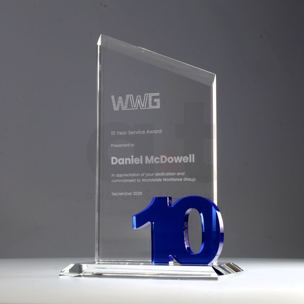 Crystal Milestone 215mm - 10 Years