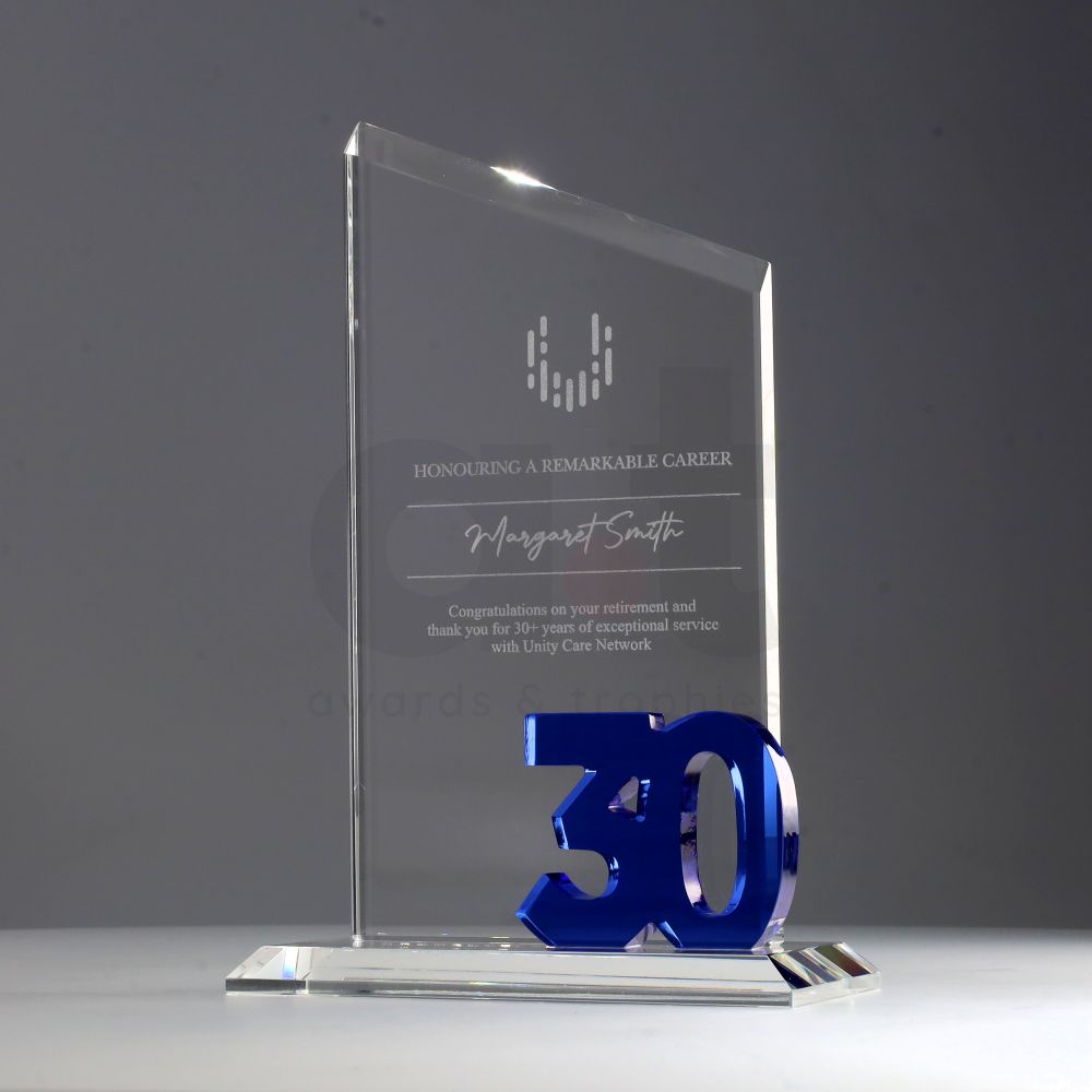 Crystal Milestone 215mm - 30 Years