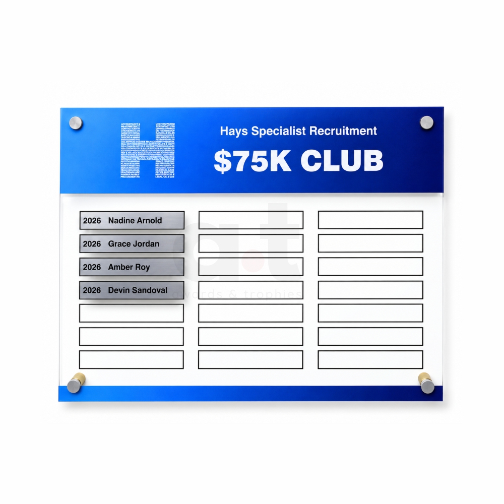 Clarity Acrylic Honour Board 600x450mm