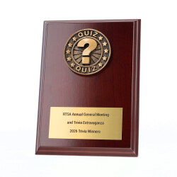 Quiz Walnut Plaque 150mm