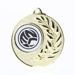 Shiny Laurel Personalised Medal 50mm Gold 