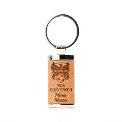 Beech & Chrome Keychain
