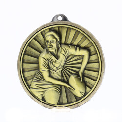 Triumph Rugby Female Medal 55mm Gold