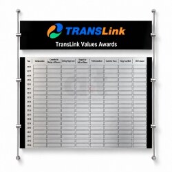 Ultra Acrylic & Chrome Honour Board 1000x1000mm