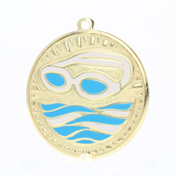 Spark Swimming Medal 55mm - Shiny Gold