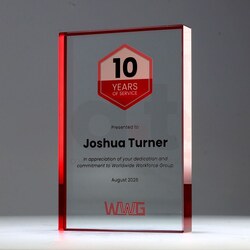 Lucent Glass Block 150mm - Red