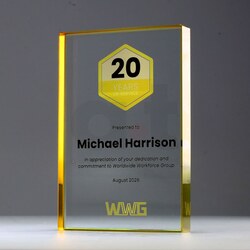 Lucent Glass Block 150mm - Yellow
