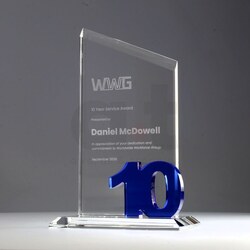 Crystal Milestone 215mm - 10 Years